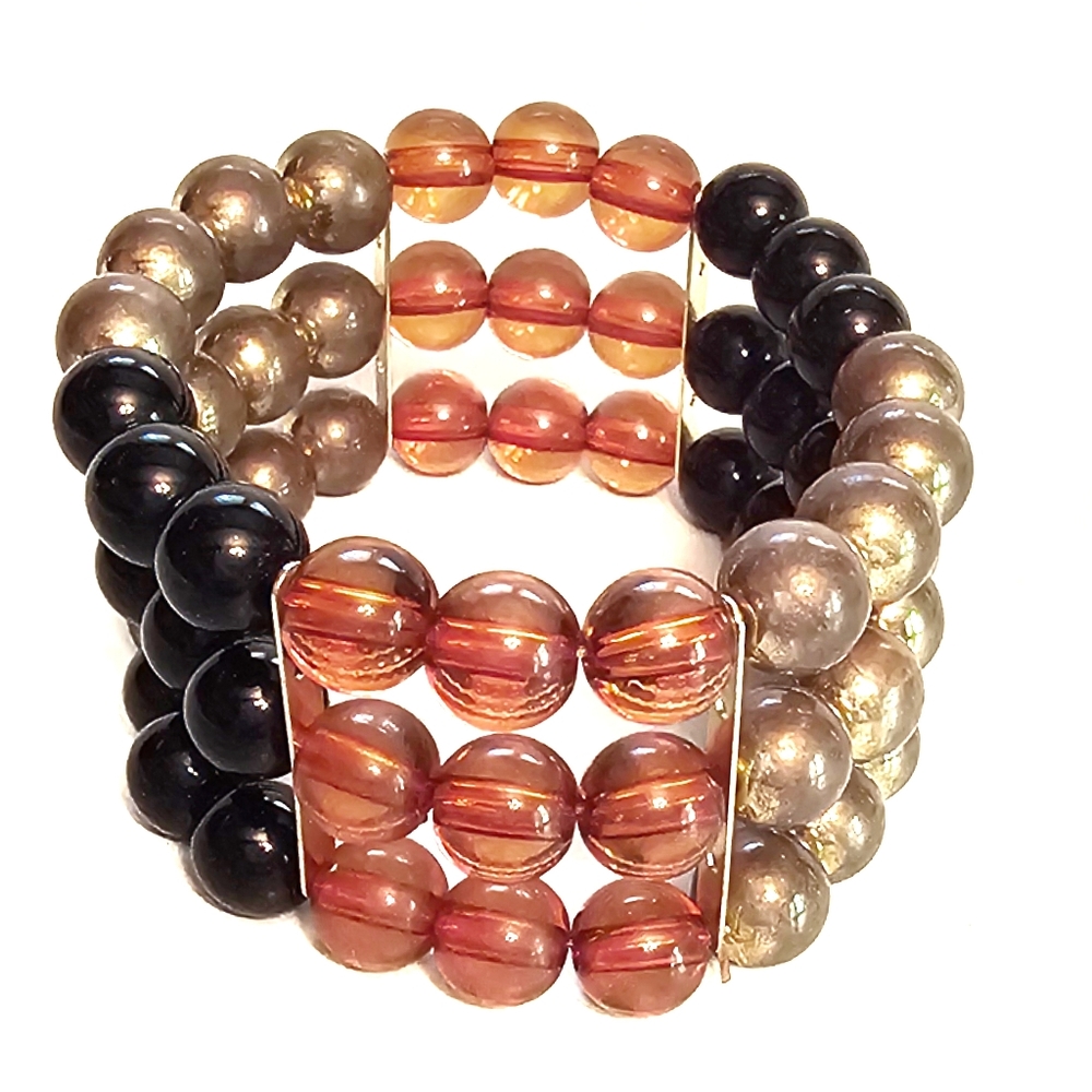 Earth Tone Stretchy Statement Bracelet